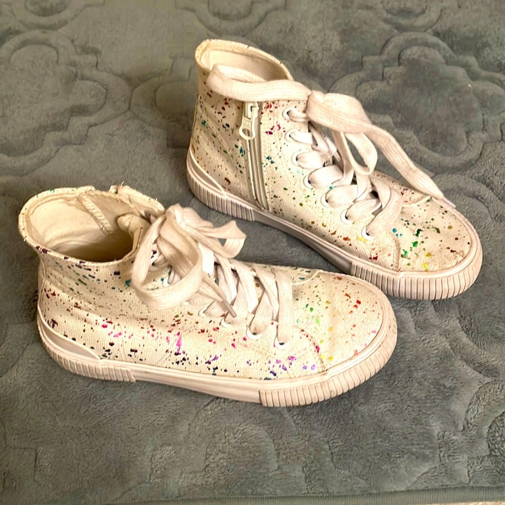 Girls’ sparkle high-top sneakers